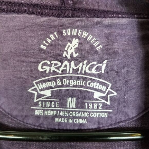 Gramicci Hemp / Cotton Open Front Cardigan Size M Purple - Picture 5 of 6